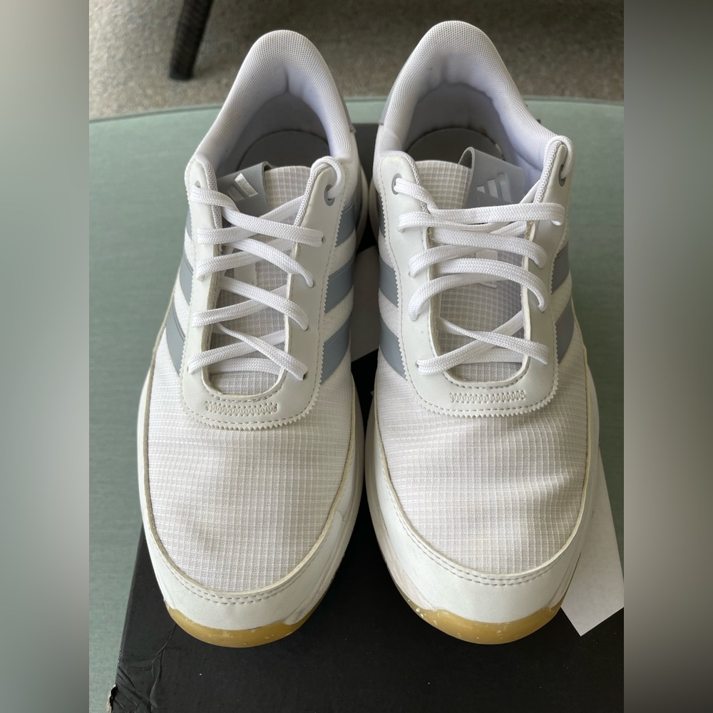 Adidas Men’s S2G SL 24 Spikeless Golf Shoes US Sz. 9 White/Silver - Picture 5 of 11